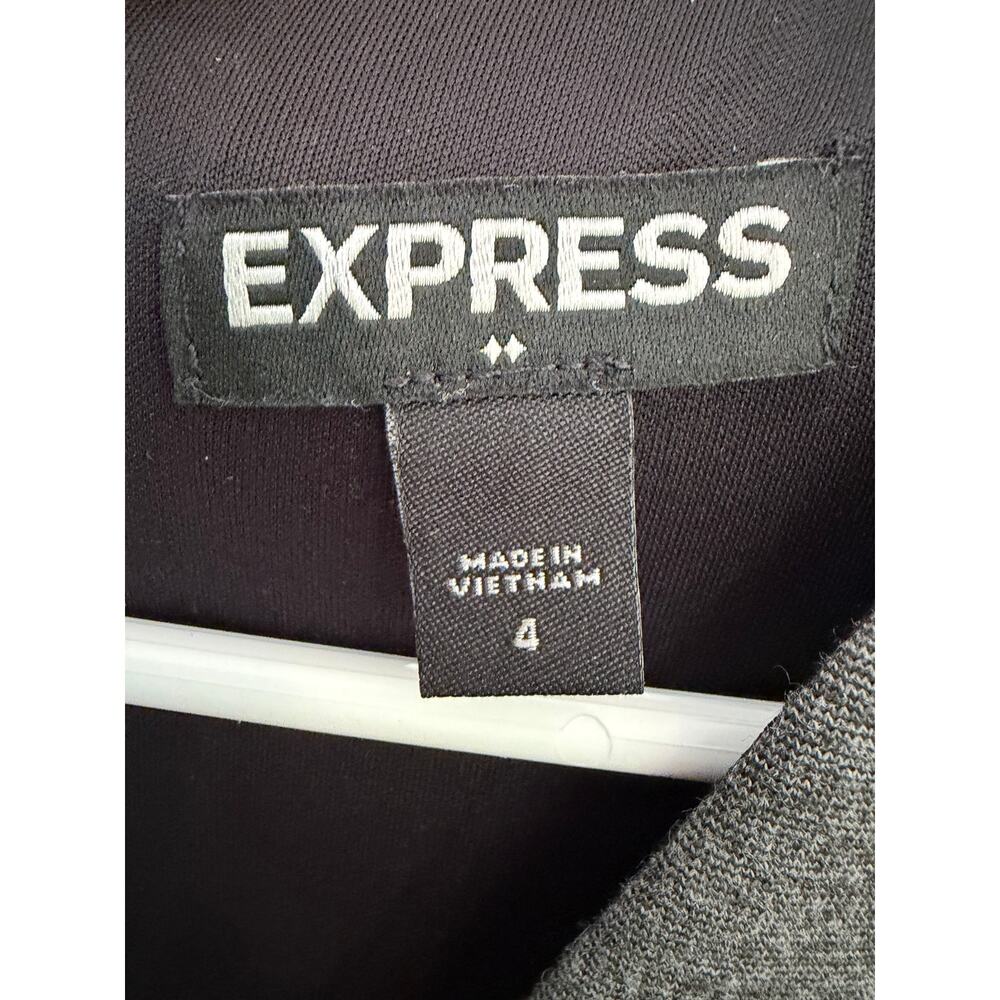 EXPRESS Gray Cold Shoulder Bodycon Dress – Size 4 - Picture 5 of 7